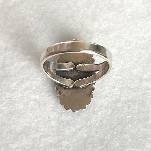 VTG Bell Trading Sterling Silver 925 Southwest Style Green Turquoise Ring 5.25 - Picture 7 of 16